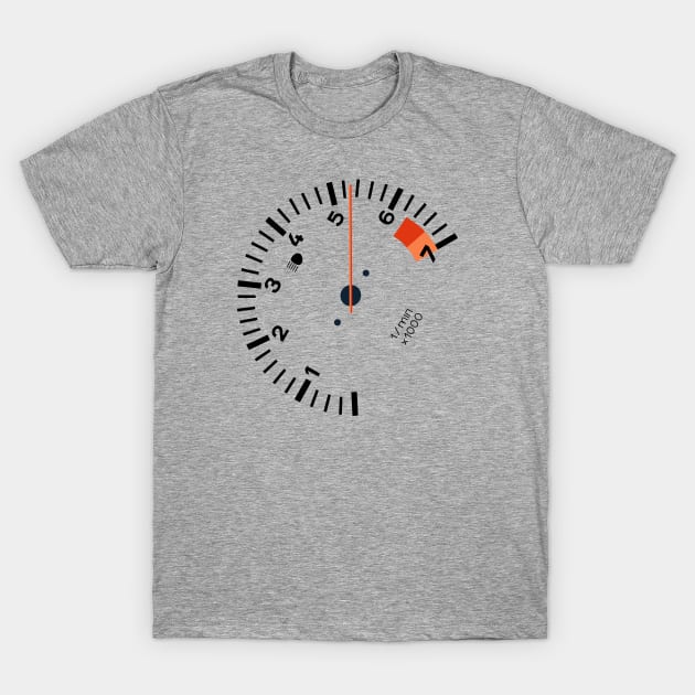 911 Sideways Tachometer (black) T-Shirt by IbisDesigns